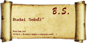 Budai Sebő névjegykártya
